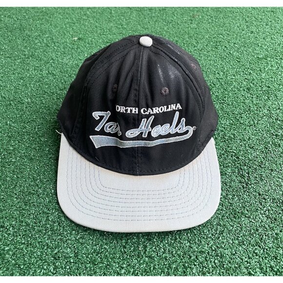 Vtg North Carolina UNC Tar Heels Script Snapback Hat 90's - Picture 1 of 13